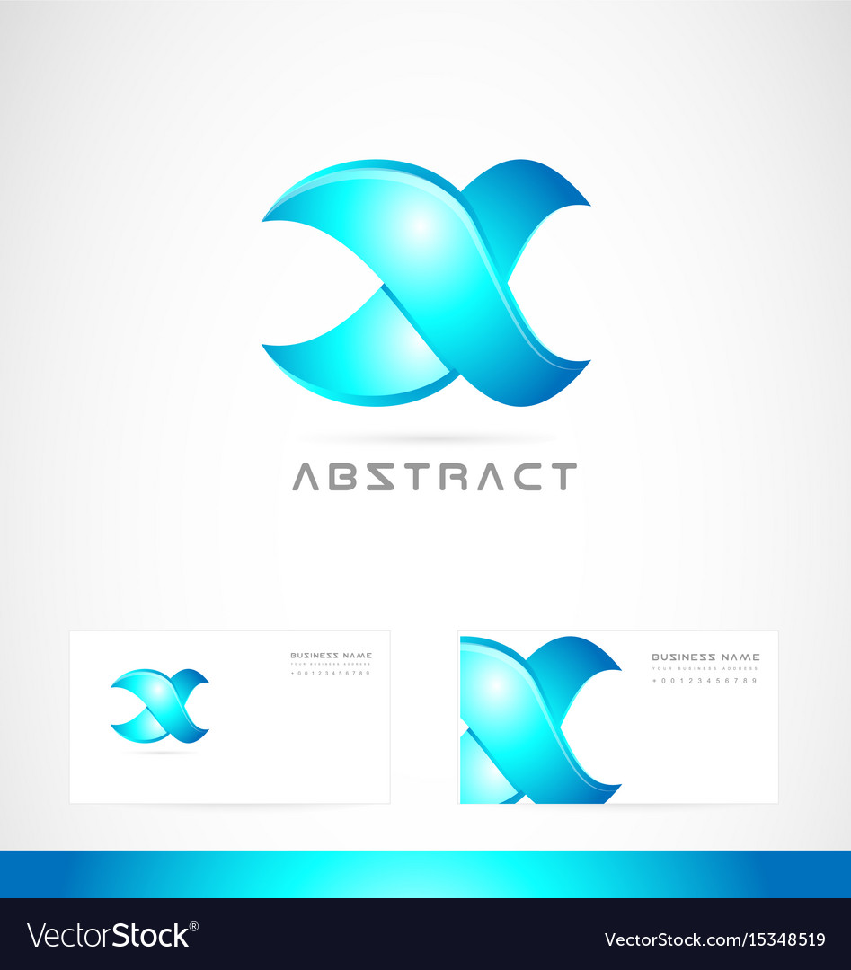 Corporate blue sign logo icon design Royalty Free Vector