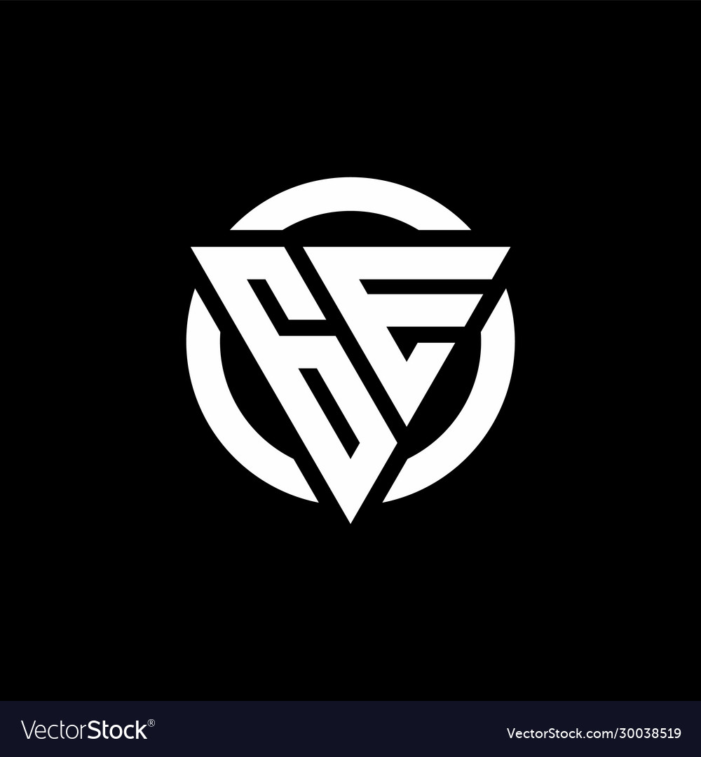 Ge logo with triangle shape and circle rounded