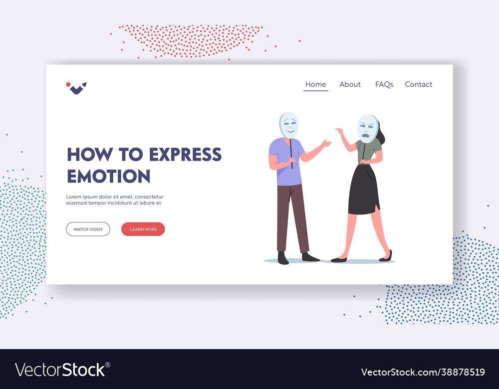 How to express emotion landing page template