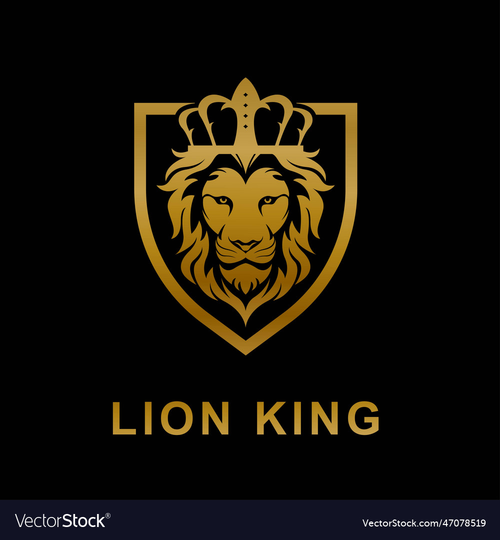 Lion king logo luxury style design badge