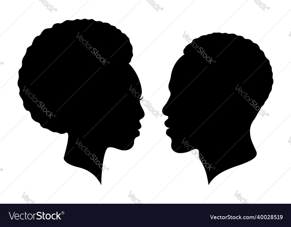Man and woman silhouettes vector image Man and woman silhouettes