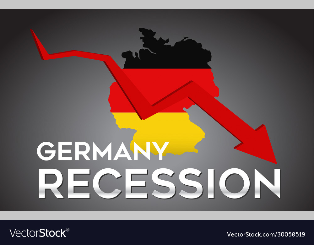 Map germany recession economic crisis creative Vector Image