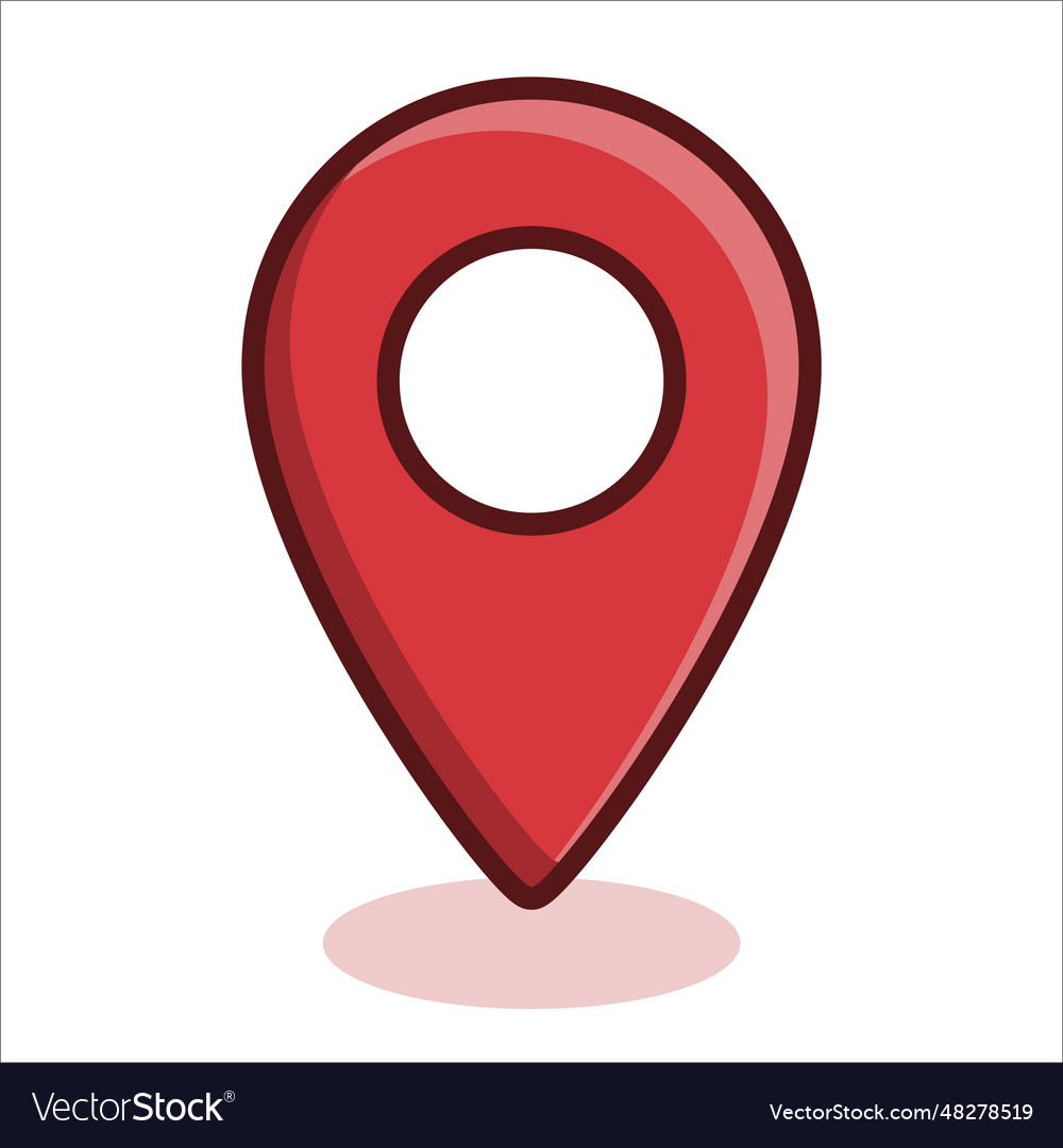Map red pointer icon navigation location gps Vector Image Map red pointer icon navigation location gps