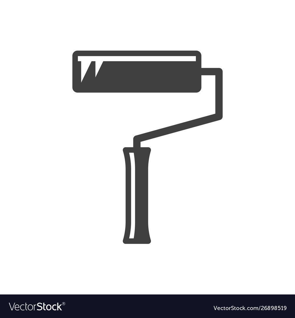 Paint roller icon on a white background