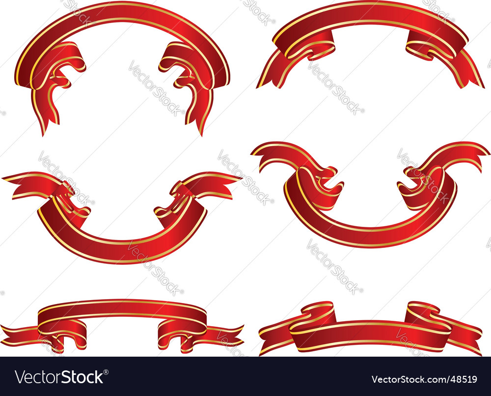 Ribbons set Royalty Free Vector Image - VectorStock