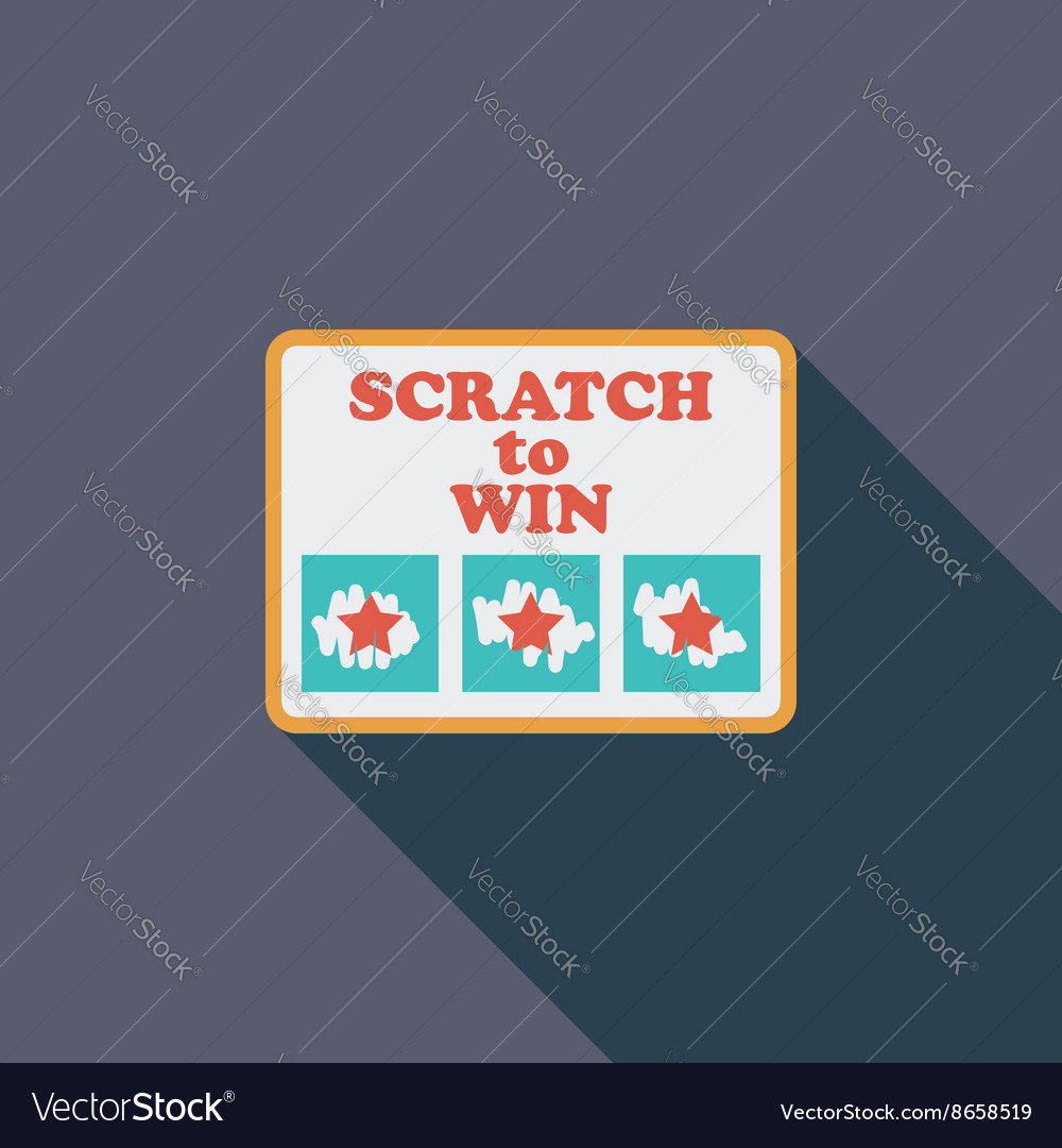 Scratch card flat icon