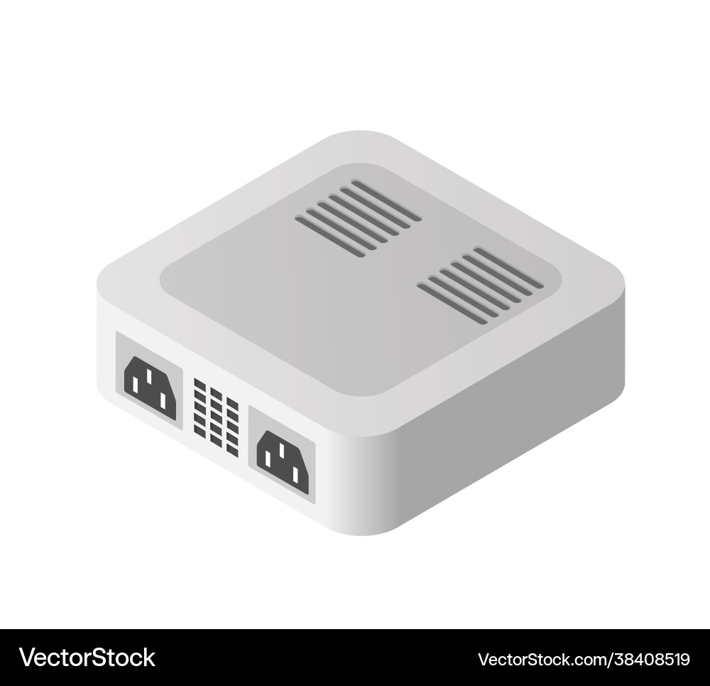 Single server power supply adapter technology Vector Image