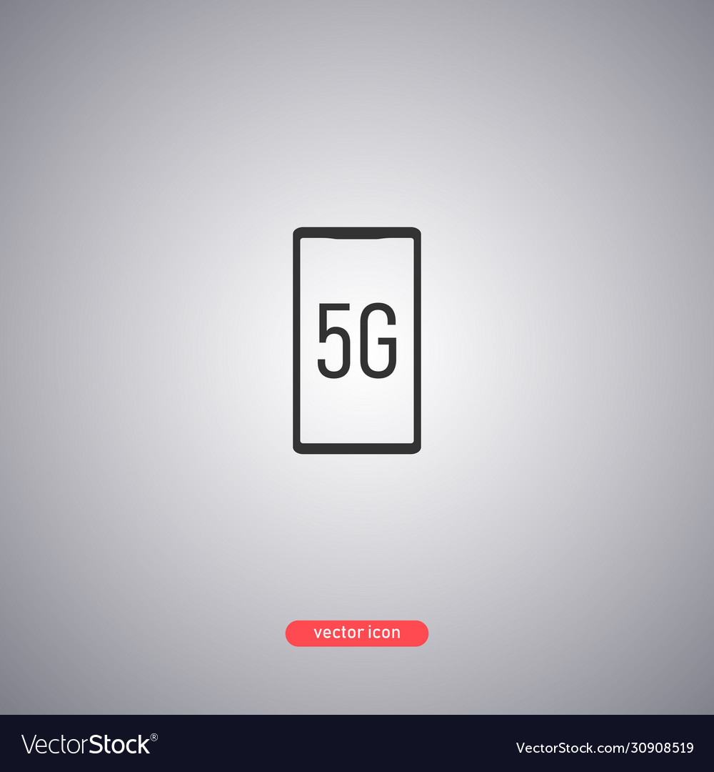 Smartphone 5g icon isolated on a white background