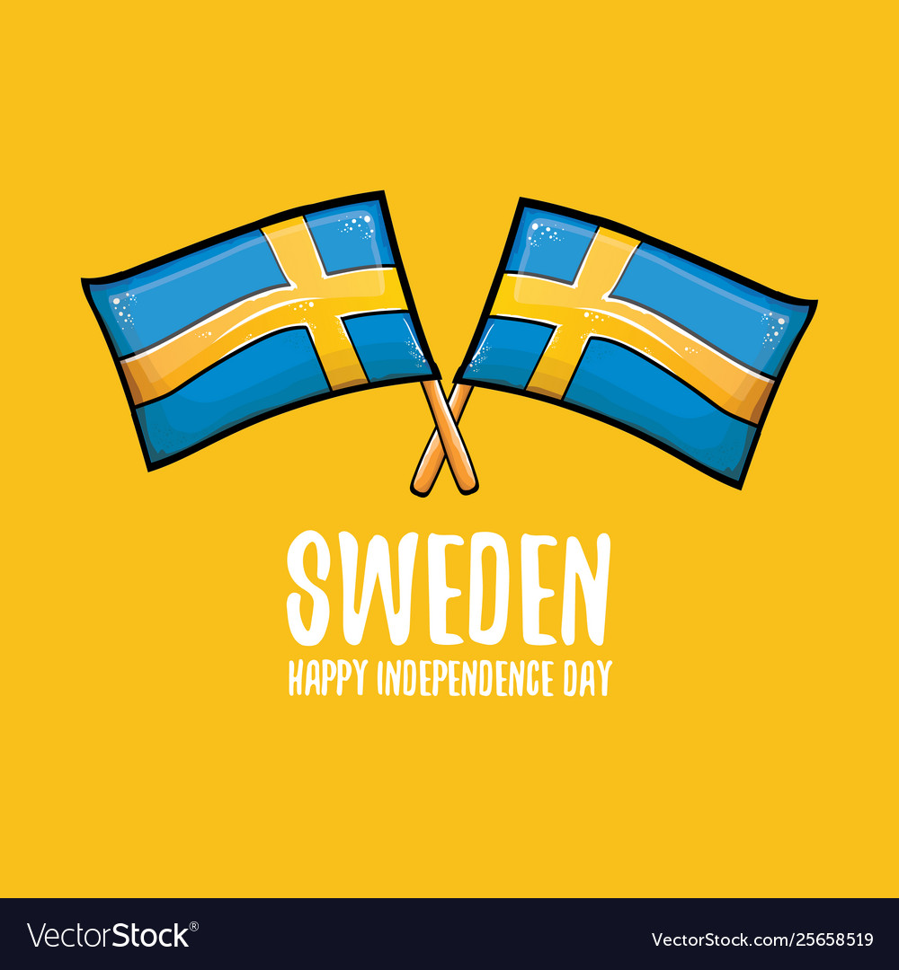 Sweden independence day celebration banner Vector Image