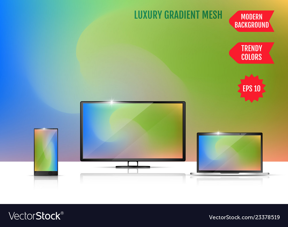 Trendy colorful abstract background gradient mesh vector image Trendy colorful abstract background gradient mesh