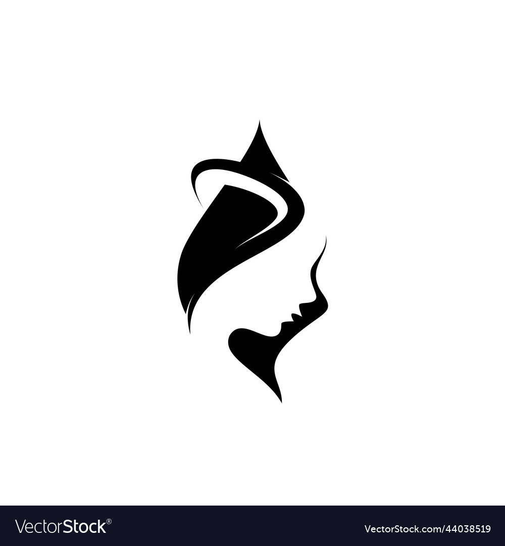 Water woman face logo silhouette