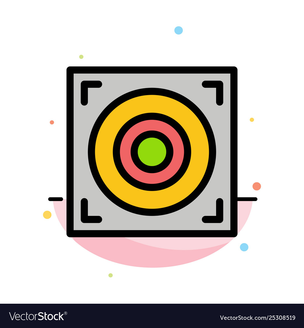Web design speaker abstract flat color icon Vector Image Web design speaker abstract flat color icon