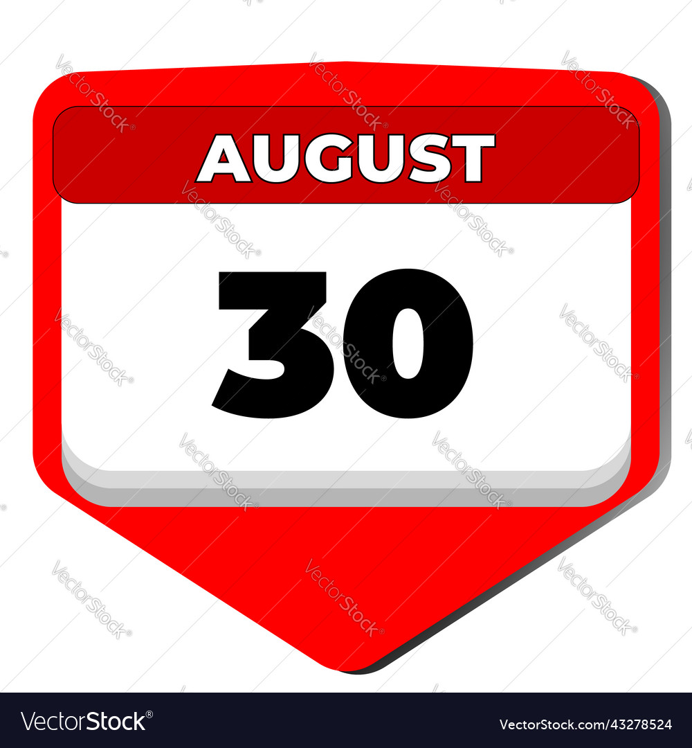 30 august icon calendar day date