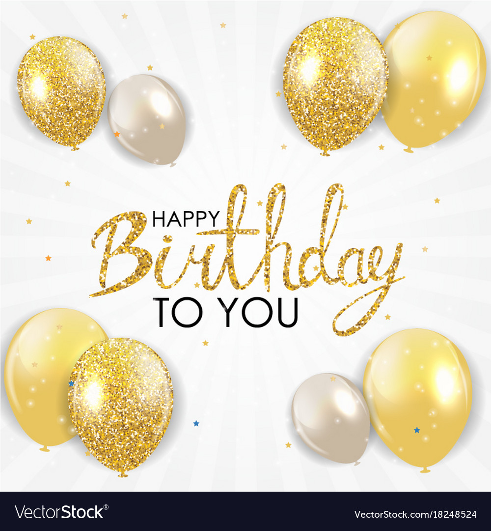 Abstract happy birthday background card template Vector Image