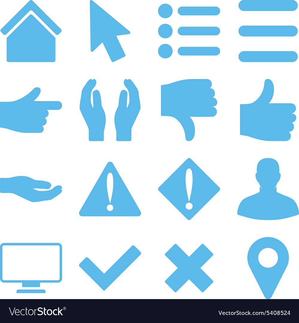 Basic gesture and sign icons