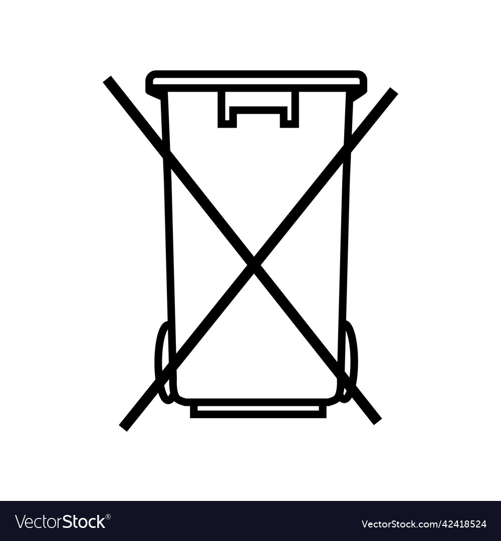 Do not throw in trash vector image Do not throw in trash