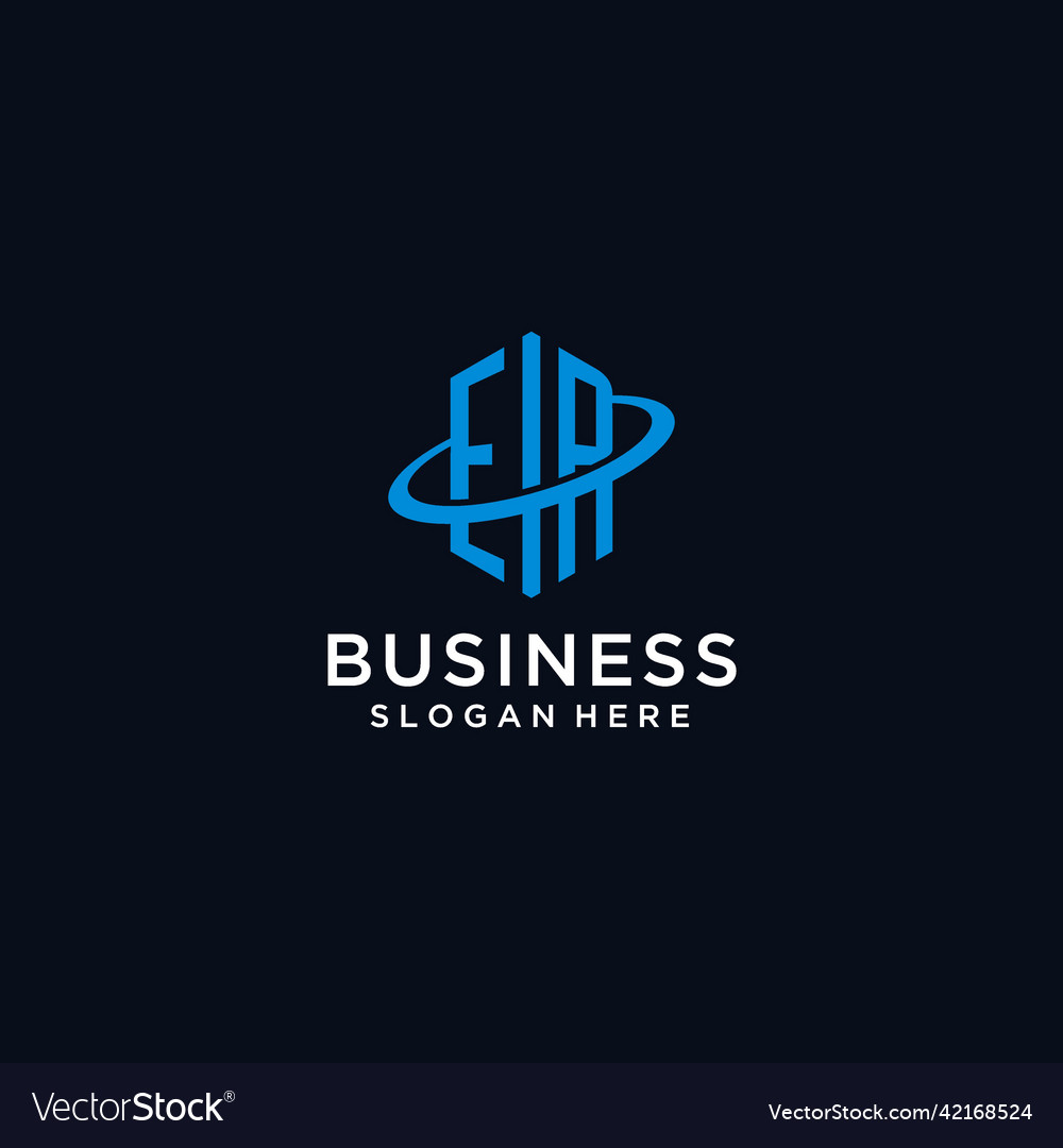 Er initial monogram logo with hexagonal shape Vector Image Er initial monogram logo with hexagonal shape