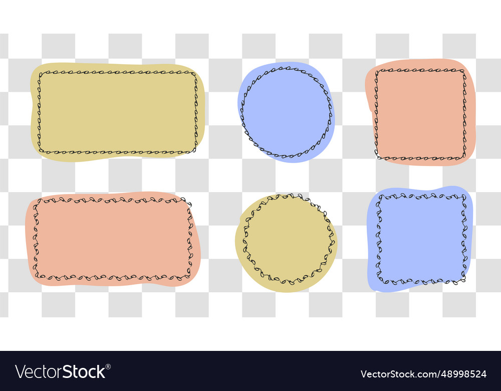 Frames border and checkered seamless pattern set