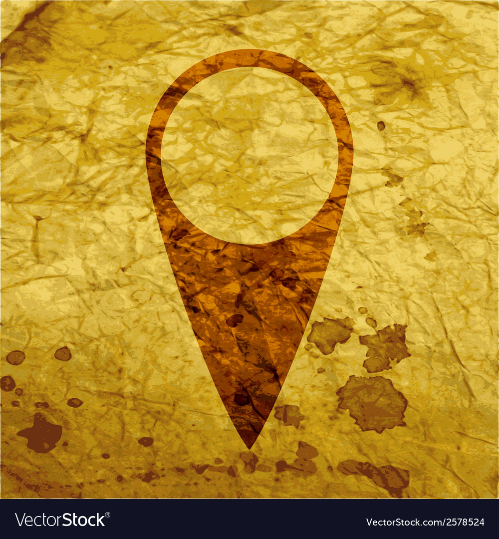 Map pointers flat modern web button and space