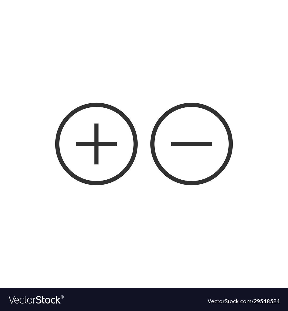 Plus minus and active passive web buttons add