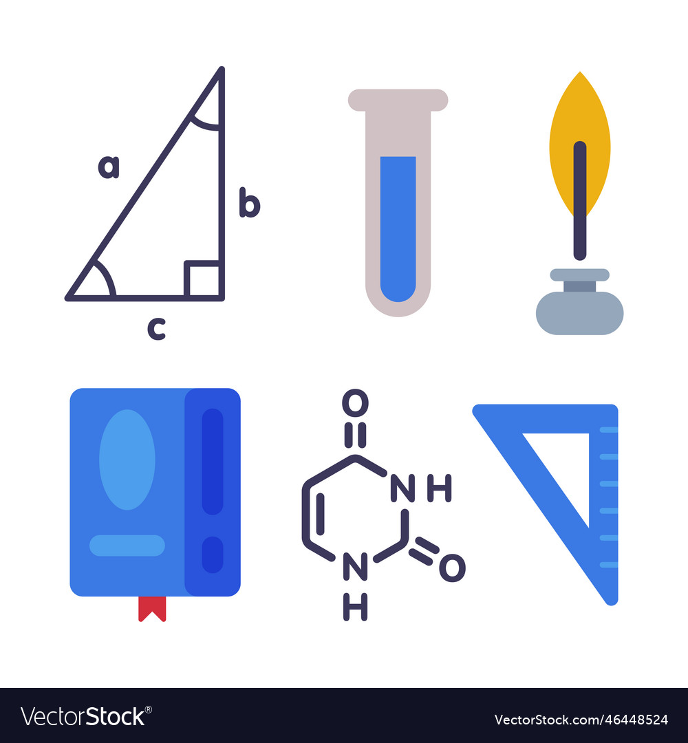 School education object with triangle flask vector image School education object with triangle flask