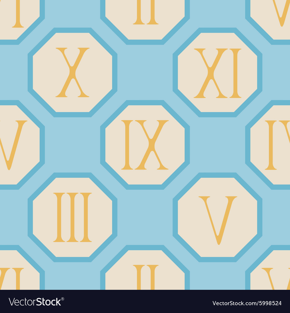 Seamless background with roman numerals