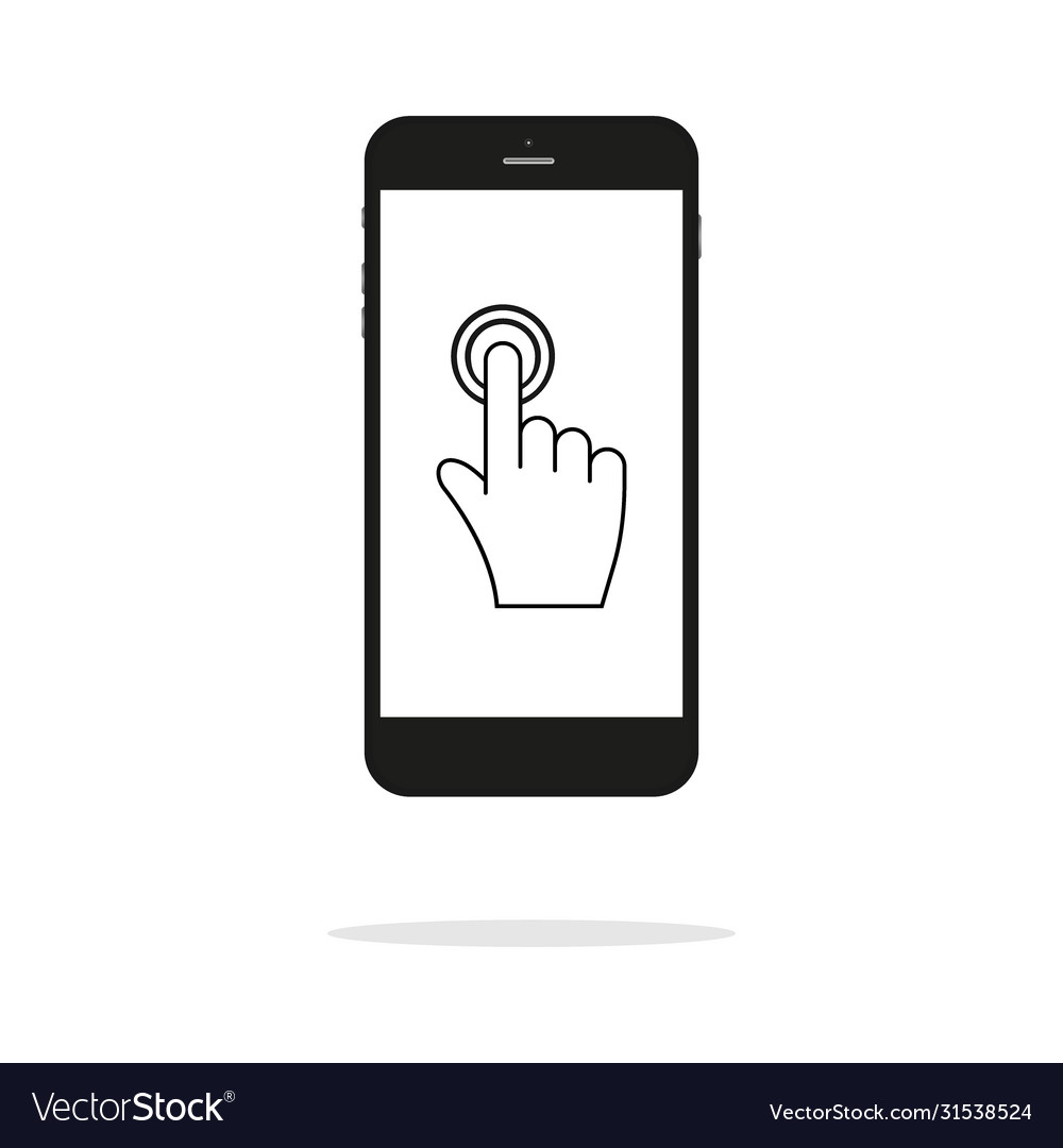 Touch screenicon for webmobile and print Vector Image Touch screenicon for webmobile and print