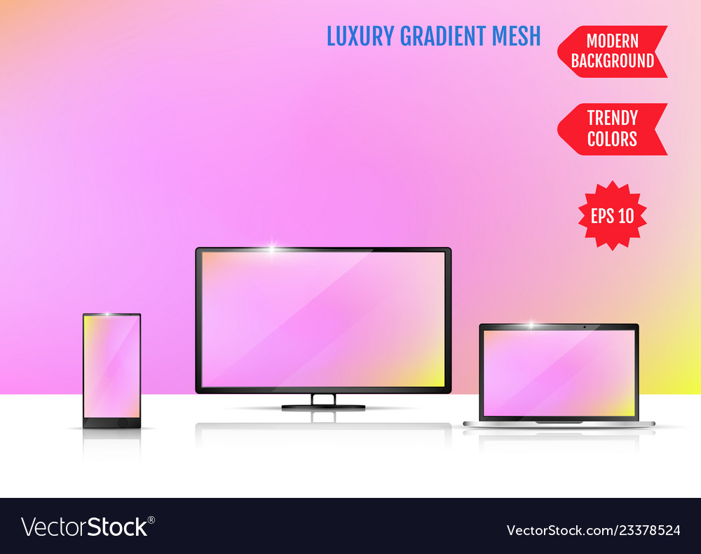 Trendy colorful abstract background gradient mesh