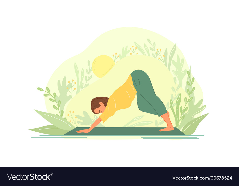 Frau im Yoga Pose im Freien