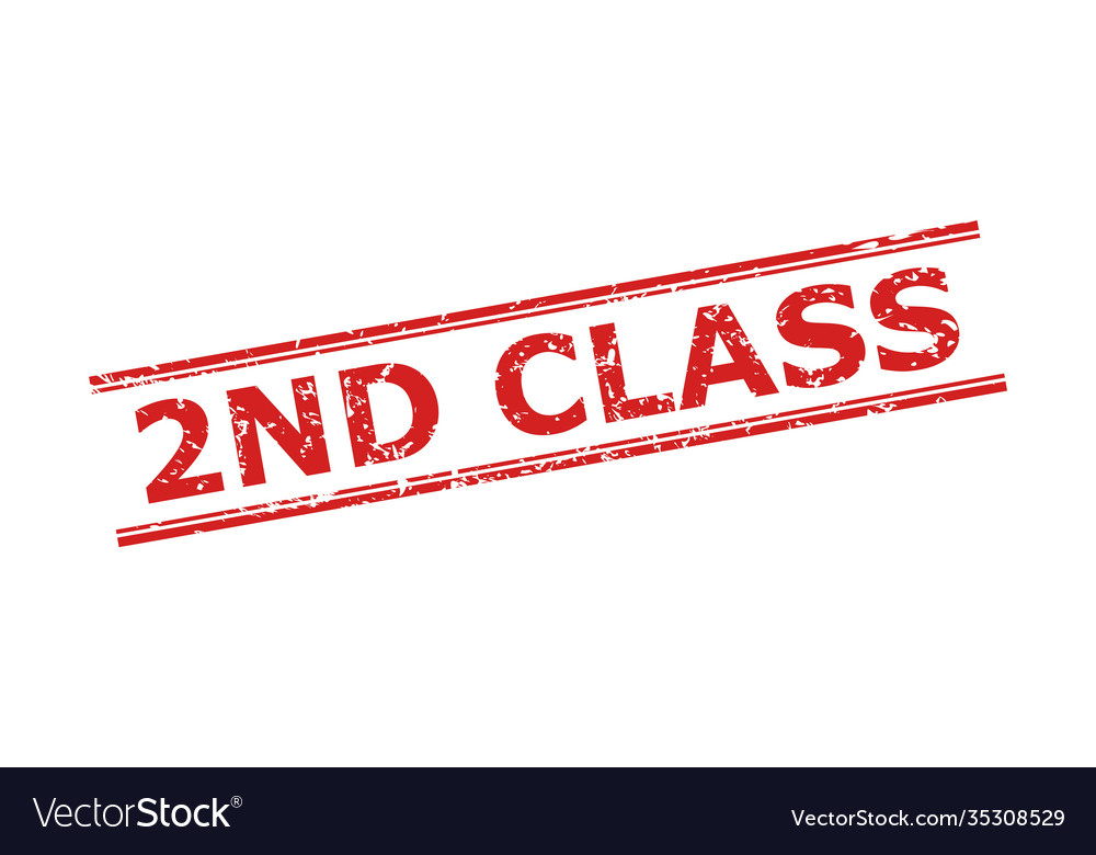 2nd class watermark with corroded style and double