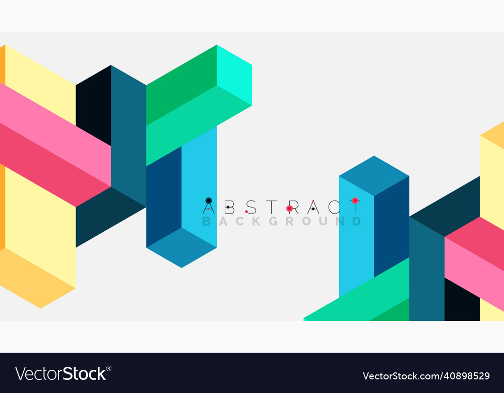 Abstract background 3d cubes cubic elements vector image Abstract background 3d cubes cubic elements