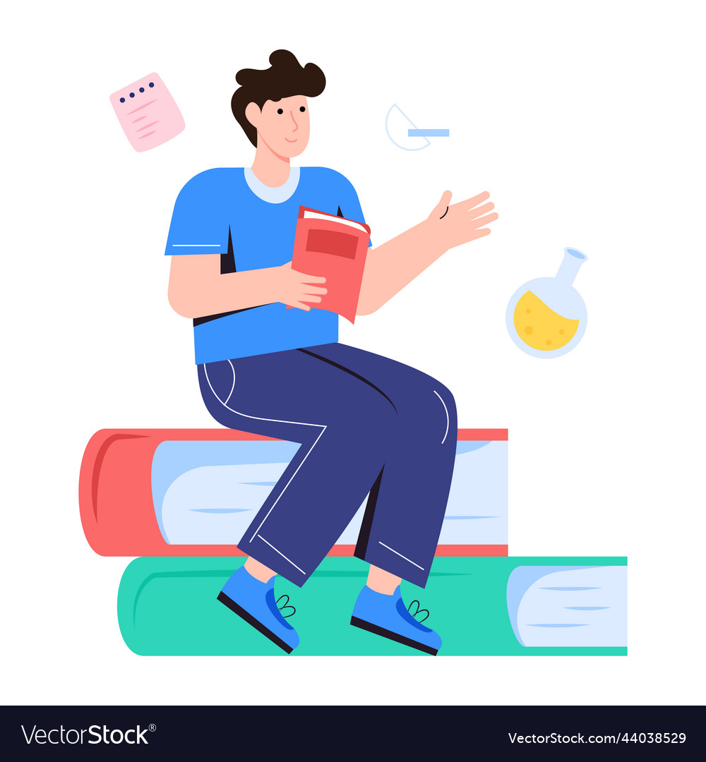 An of learning flat Royalty Free Vector Image - VectorStock