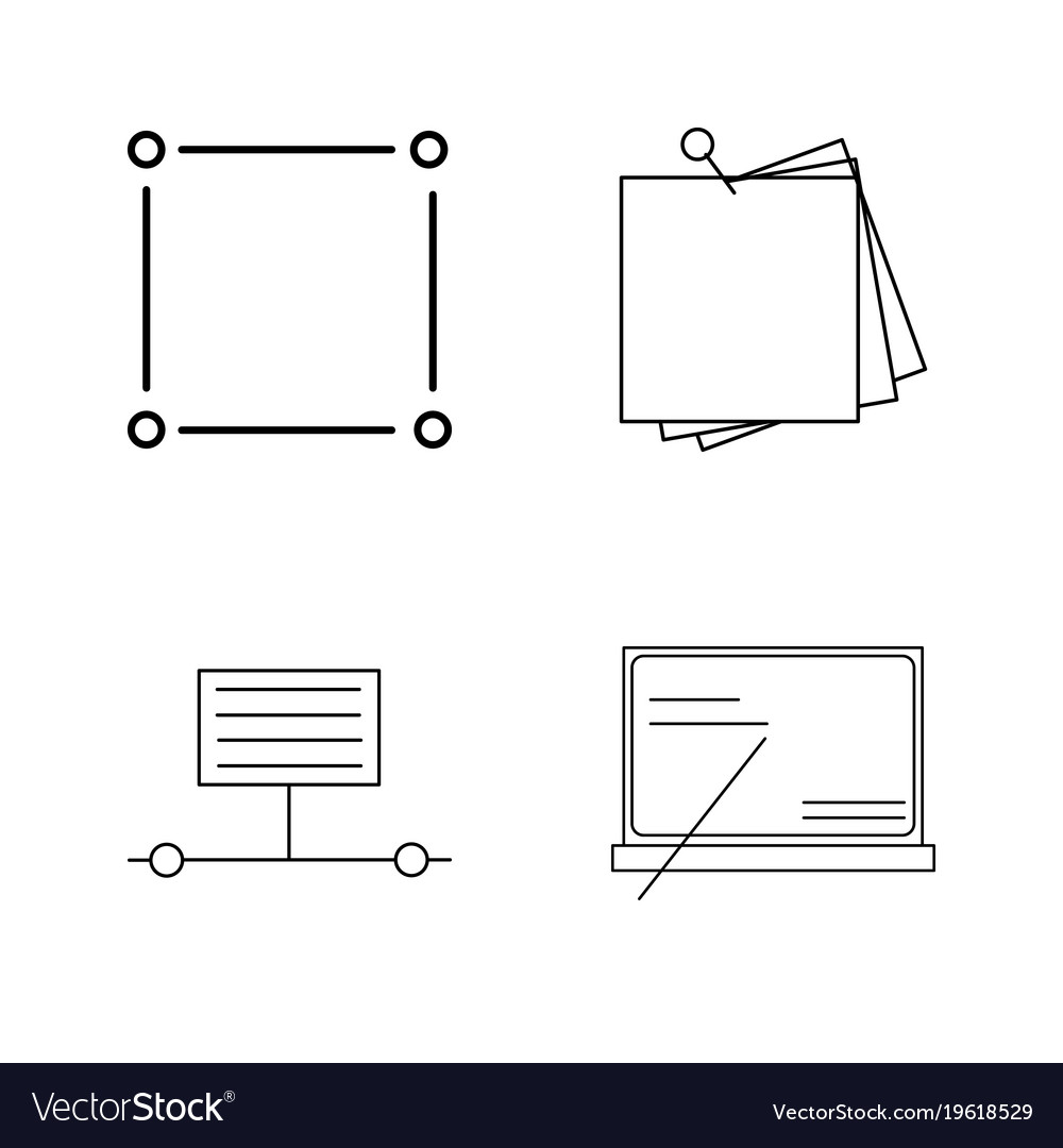 Grundgehalt lineare Umriss-Symbol-Set