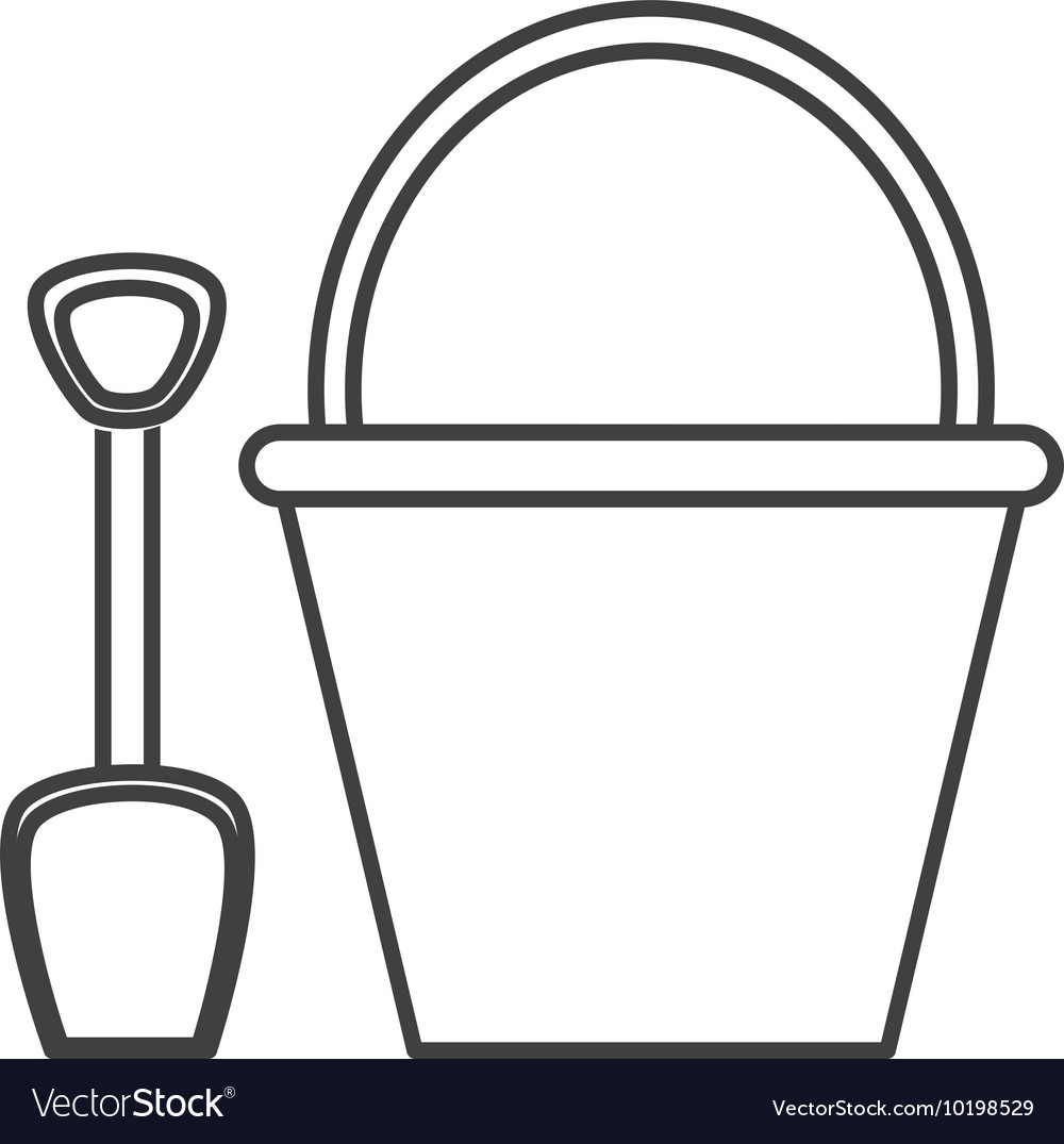 Bucket and shovel icon