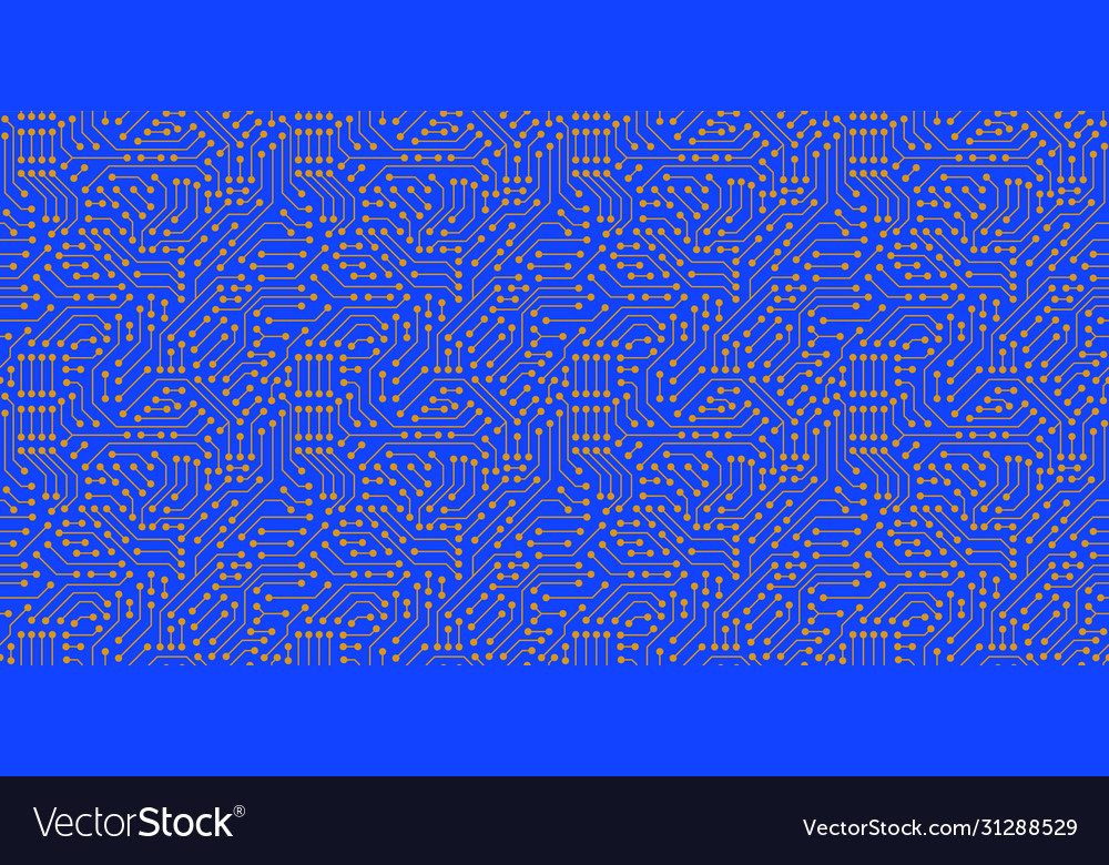 Computer circuit board vector image Computer circuit board