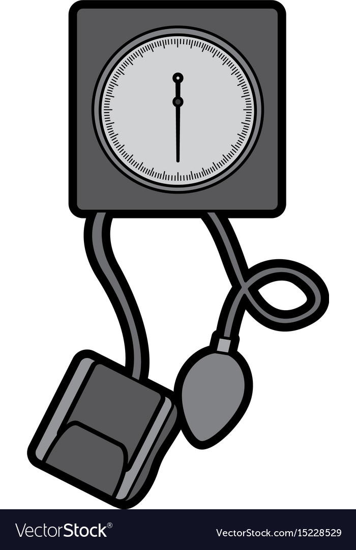 Cute grey blood plessure apparatus cartoon Vector Image Cute grey blood plessure apparatus cartoon Vector Image