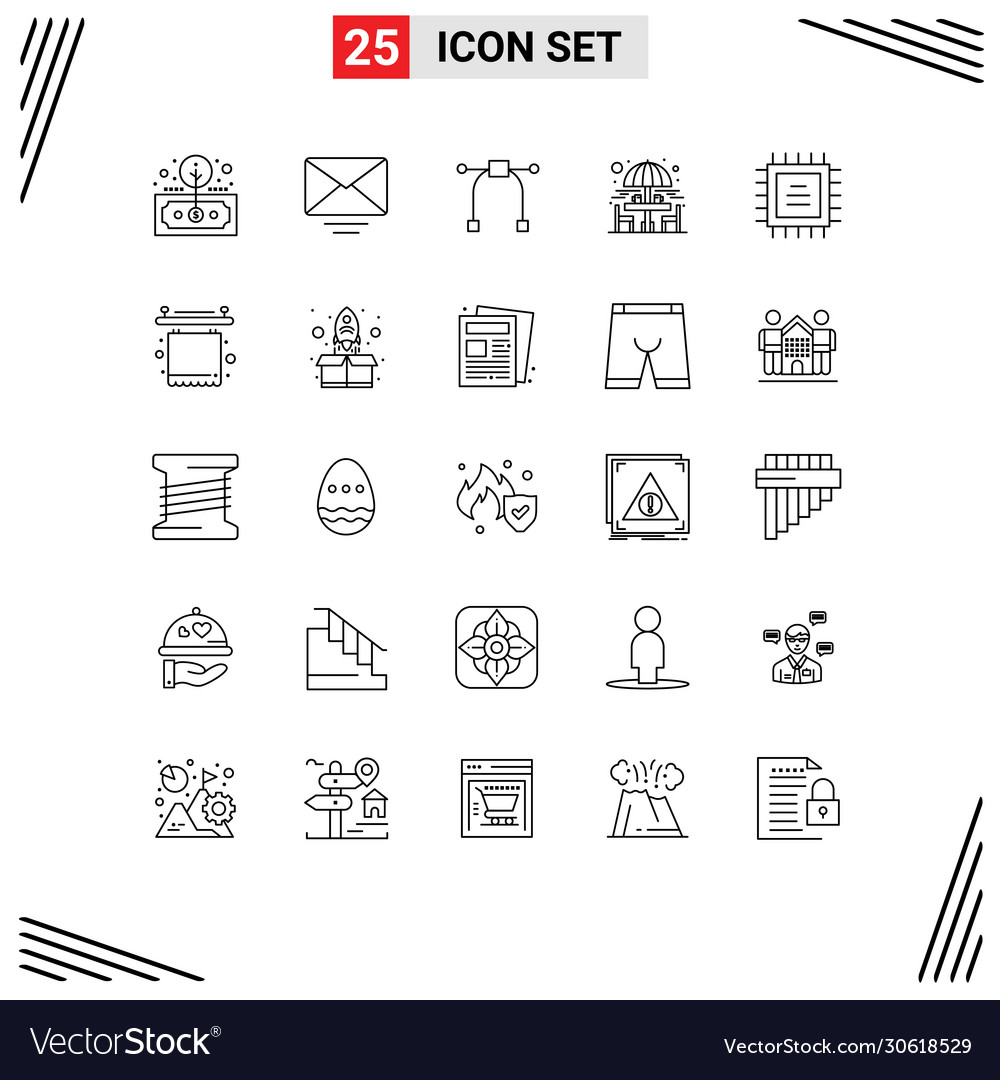 Editable line pack 25 simple lines cpu chip
