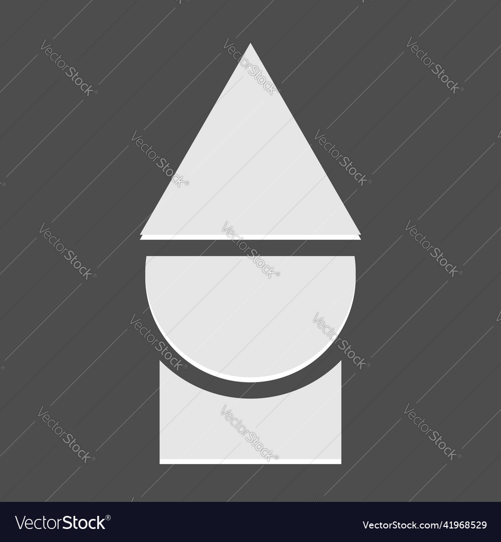 Geometric icon logo shape with overlapping circle