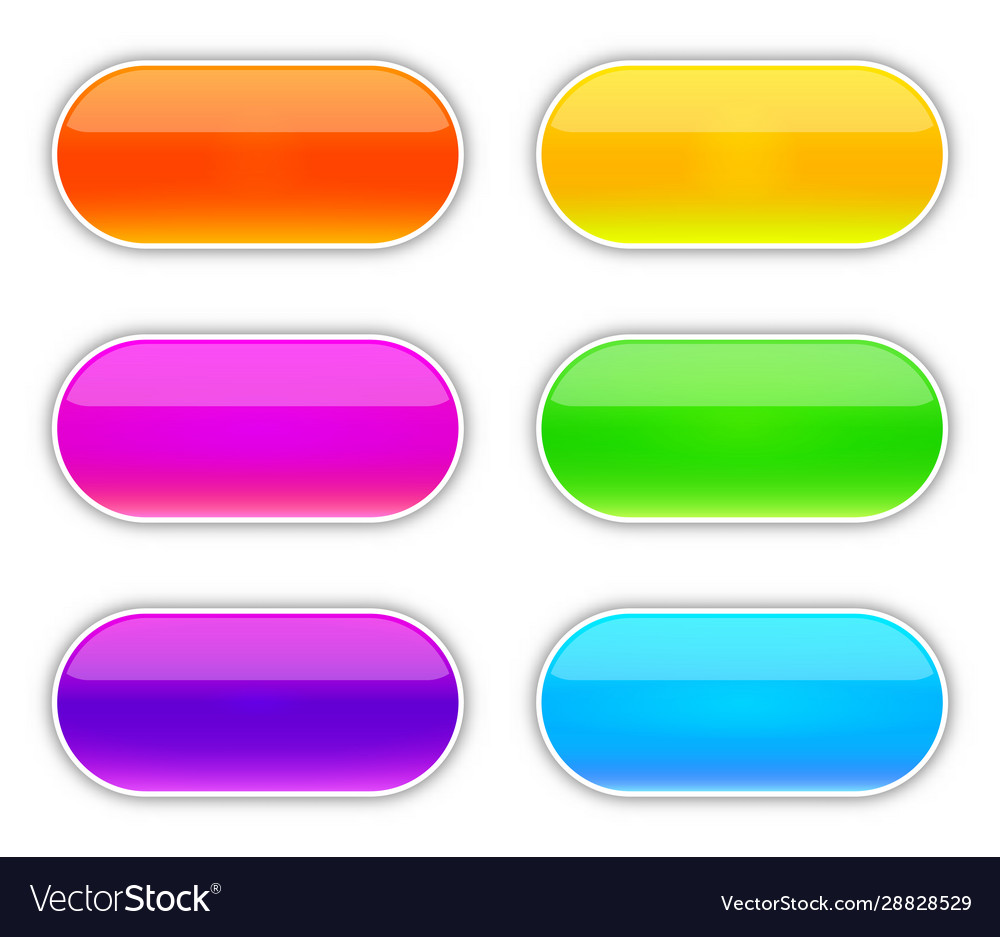 Glossy buttons Royalty Free Vector Image - VectorStock