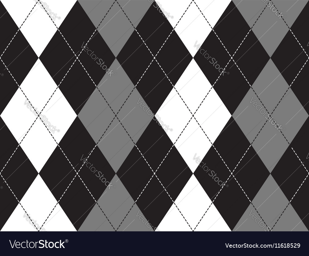 Grayscale Argyle Pattern