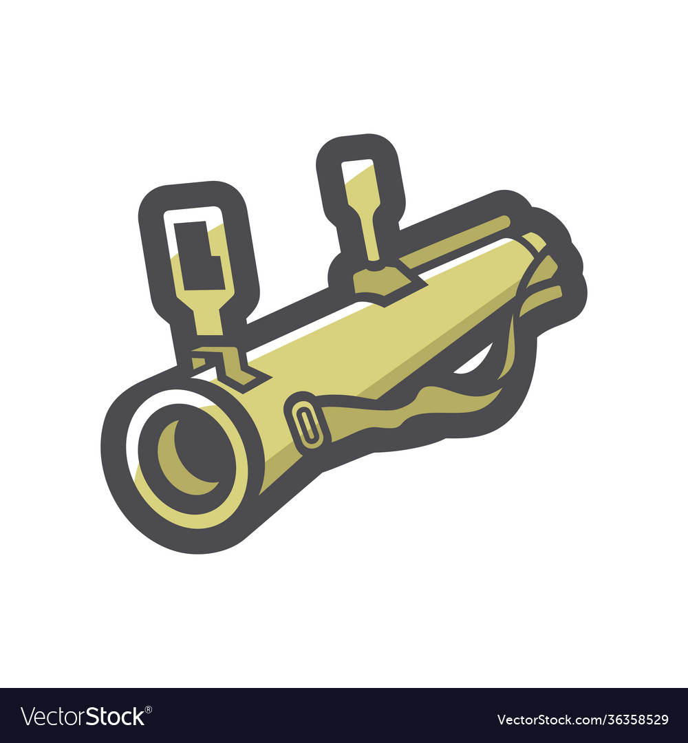 Grenade launcher weaapon icon cartoon vector image Grenade launcher weaapon icon cartoon