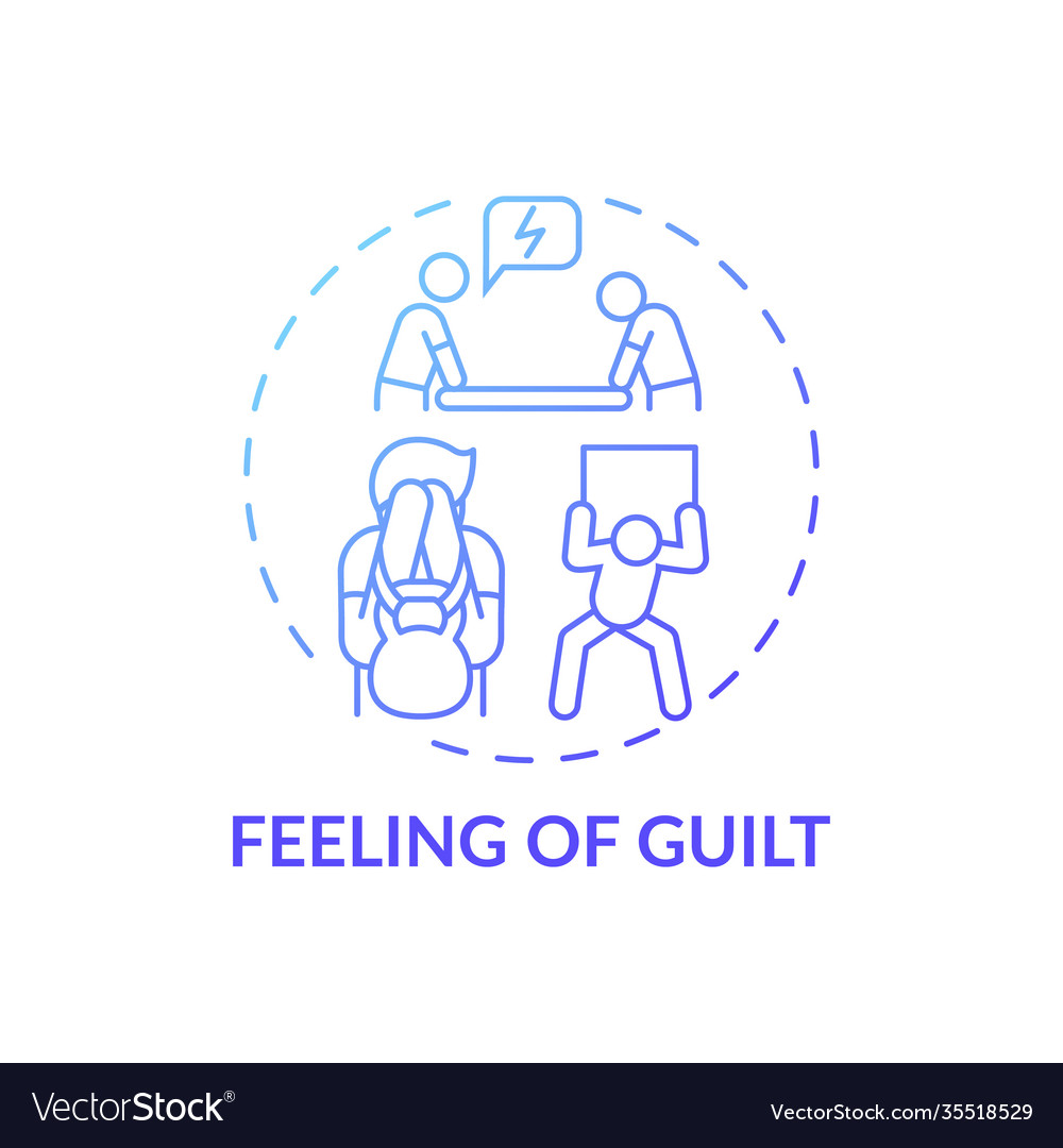 Guilt feeling concept icon