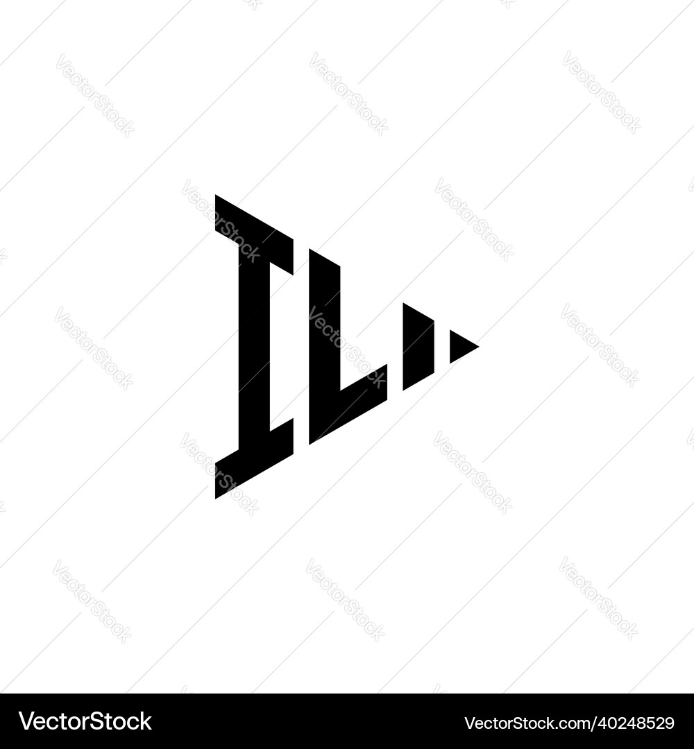 Il logo monogram triangle shape play button Vector Image
