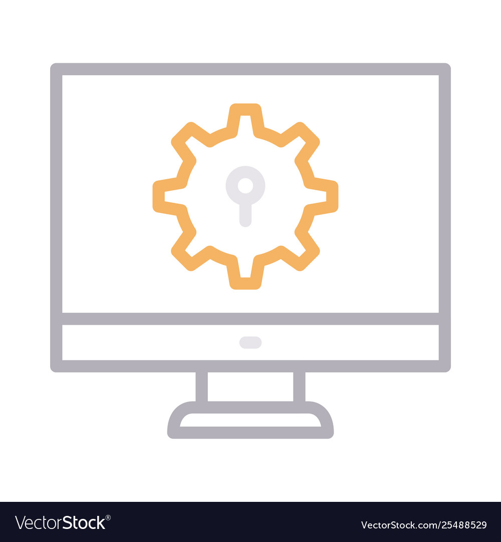 Lcd lock setting vector image Lcd lock setting