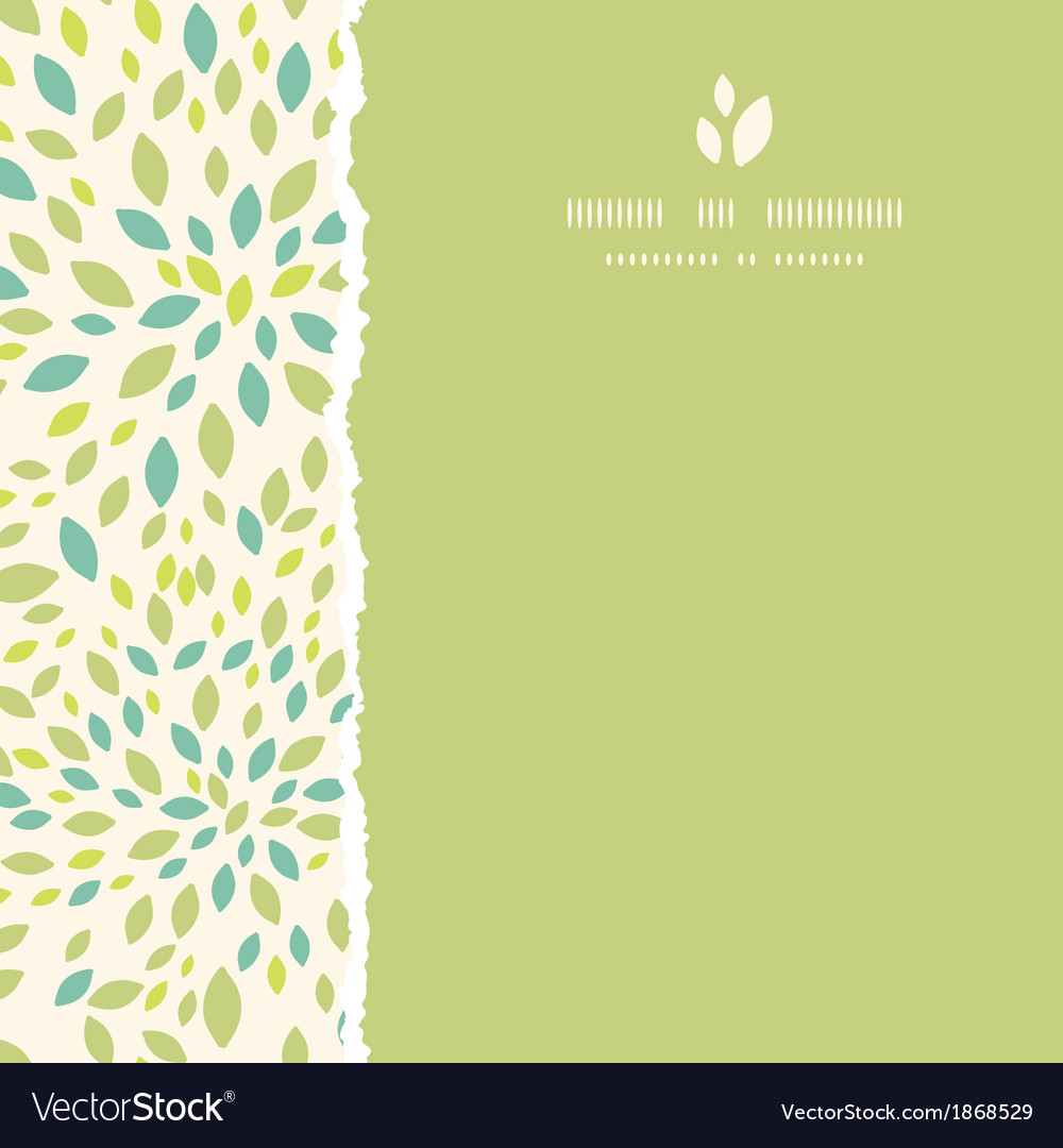 Leaf texture square torn frame seamless pattern