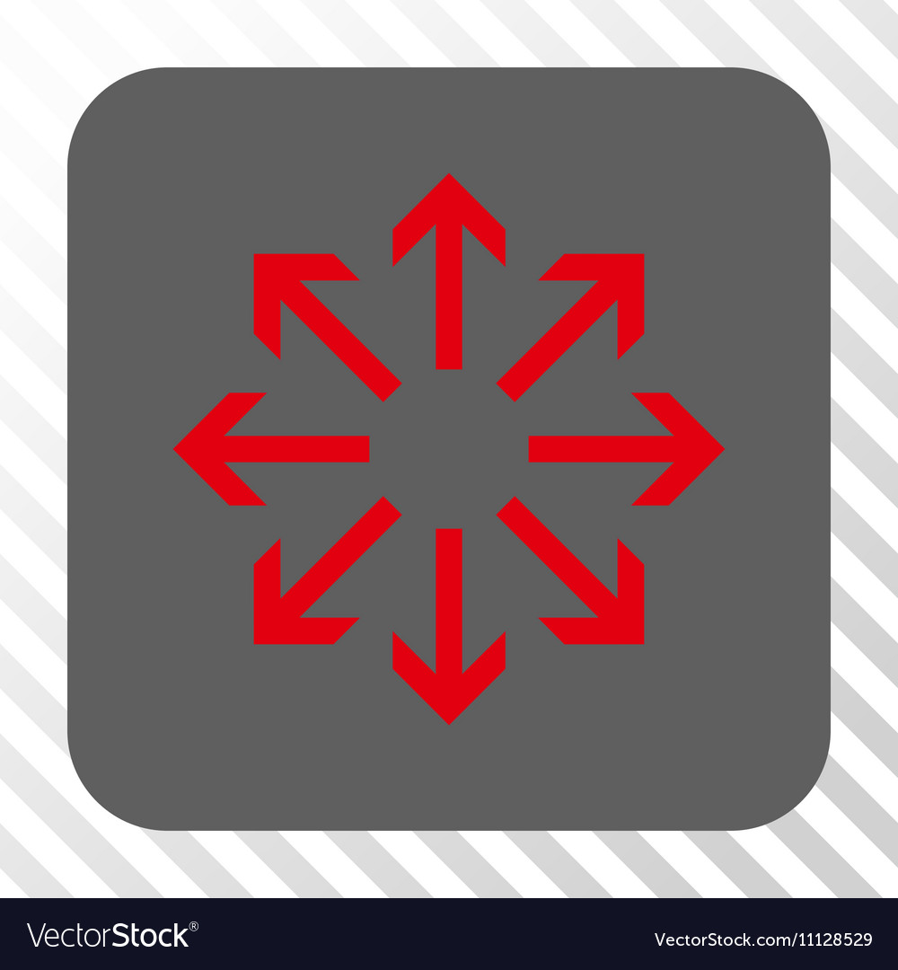 Radial arrows rounded square button