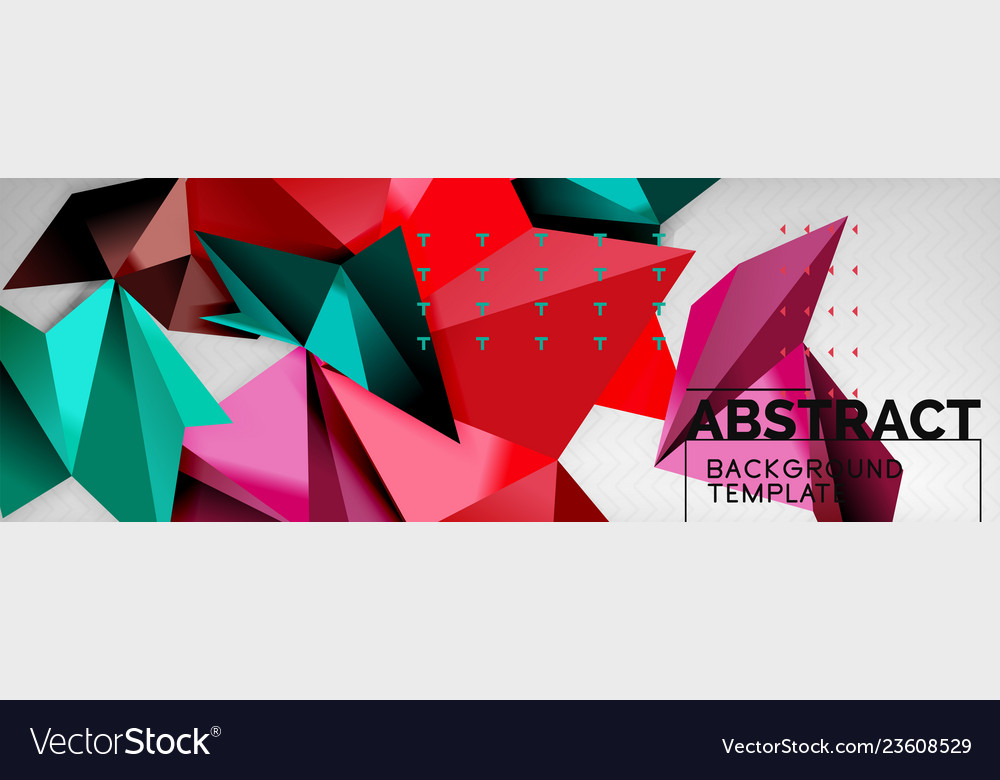 Triangular Mosaic 3D Abstract Background