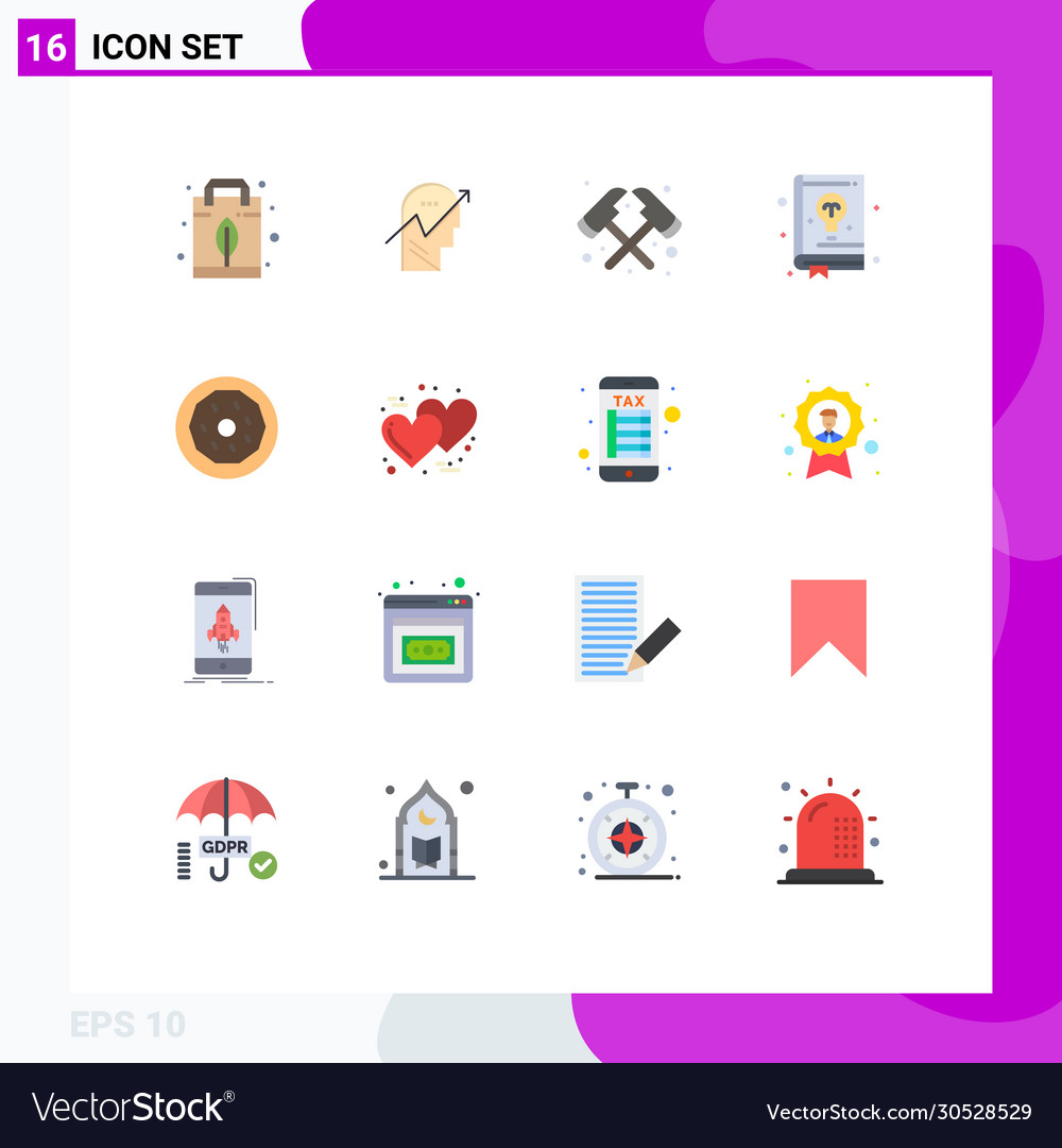 Universal icon symbols group 16 modern flat