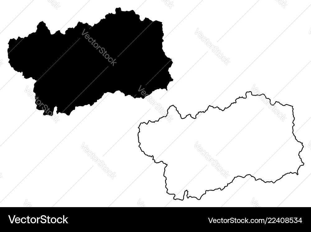 Aosta Valley Map Royalty Free Vector Image Vectorstock