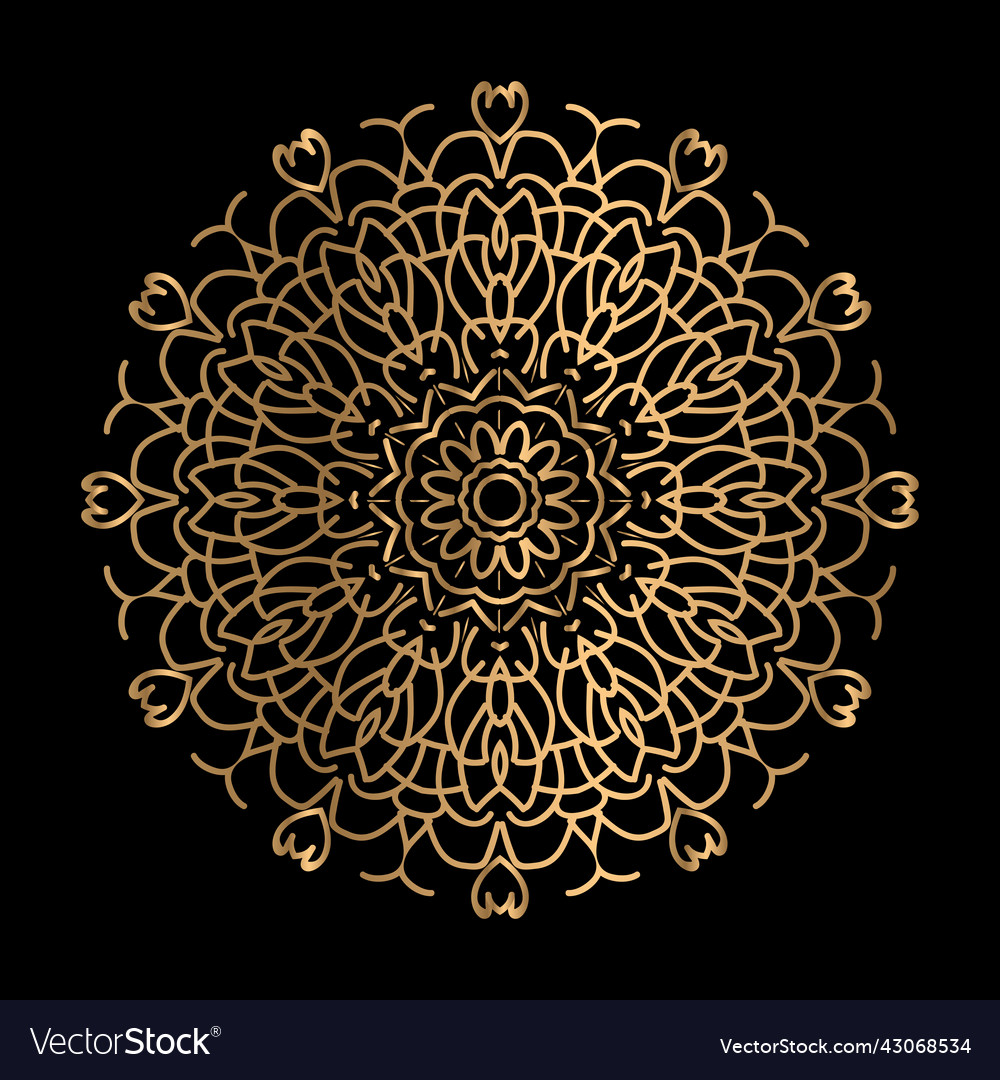 Art of circular pattern in mandala shape vector image Art of circular pattern in mandala shape